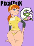  1girl april_o&#039;neil ass big_ass breasts clothes dat_ass donatello happy hips looking_at_viewer male panties pixaltrix teenage_mutant_ninja_turtles tmnt_2012 wide_hips 
