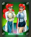 2_girls big_breasts breasts female_only johnny_test mary_test rcbrock red_hair redhead sisters susan_test twins
