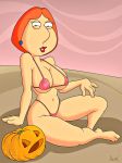 azonic_(artist) big_breasts bra breasts cartoon_milf family_guy jack-o&#039;-lantern lois_griffin panties spread_legs