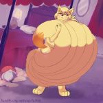  1_girl 2015 animated_gif anthro anthroified areola bed bedroom belly big_belly big_breasts blush bounce breasts canine chubby digital_media_(artwork) eifie_(artist) erect_nipples fox fur furry grin hair huge_breasts indoor lips looking_at_viewer mammal mane mature_female multiple_tails navel neck_fur ninetales nintendo nipples no_sound nude one_eye_closed overweight perky_ears pillow pokemon pokemorph presenting pussy red_eyes revealing smile thick_thighs video_games voluptuous wide_hips wink 
