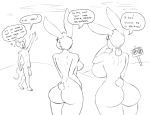  anthro ass bunny comic dat_ass monochrome 
