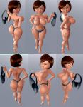  3d ass breasts helen_parr nipples panties the_incredibles 