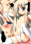  blue_eyes flat_chest itotin little_busters little_busters! long_hair nipples noumi_kudryavka panties silver_hair thighhighs topless underwear 