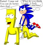 bart_simpson crossover sega sonic sonic_team sonic_the_hedgehog text the_simpsons white_background yellow_skin 