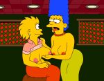 breasts erect_nipples holding_breast incest lisa_simpson marge_simpson mother_&amp;_daughter the_simpsons 