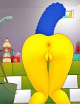 anus ass dementall marge_simpson nude pussy the_simpsons yellow_skin