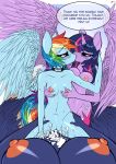  2015 anthro anthrofied areola blue_skin blush breast_grab breasts collar cum cum_in_pussy cum_inside english_text equine erect_nipples feathered_wings feathers female friendship_is_magic furry futanari group hair half-closed_eyes high_res horn kissing long_hair mammal mirapony multicolored_hair my_little_pony navel nipples nude penetration penis purple_skin pussy rainbow_dash rainbow_hair sweat text twilight_sparkle vaginal vaginal_penetration winged_unicorn wings yuri 