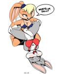  anal anal_penetration anthro ball_gag breasts bugs_bunny dickgirl furry gag intersex invalid_background lagomorph lola_bunny looney_tunes mammal penetration penis rabbit sex space_jam testicles uncut warner_brothers xylas 