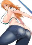  1girl 1girl 1girl ass_cleavage big_breasts breasts butt_crack clothed_female female_focus female_only kawa_batayoshi long_hair mature mature_female nami one_piece solo_female solo_focus tagme 