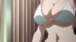  anime big_breasts bouncing curvy_figure long_hair panties pink_hair super_sonico walking white_bikini white_panties 