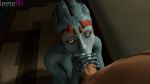  1girl 3d age_difference alien animated areola artist_name asari big_breasts blue_skin breasts erect_nipples erection fellatio female gif human interspecies leeterr male mass_effect milf mother nipples nude oral oral_sex parent penis samara sex source_filmmaker testicles 