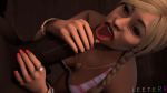  1girl 3d animated artist_name blonde_hair braid braids dark-skinned_male female gif grand_theft_auto grand_theft_auto_v handjob interracial leeterr male open_mouth penis source_filmmaker teeth tongue tongue_out tracey_de_santa 
