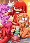  3girls archie_comics ass bbmbbf breasts furry julie-su knuckles_the_echidna lien-da mobius_unleashed multiple_girls palcomix pussy sega sonic_(series) sonic_boom sonic_the_hedgehog_(series) tagme tikal_the_echidna 