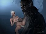  1girl 3d areolae asilios ciri fantasy female garry&#039;s_mod hair huge_penis monster nipples penis source_filmmaker the_witcher the_witcher_3:_wild_hunt 