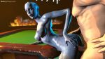  1girl 3d ass fellatio gif hetero liara_t&#039;soni male mass_effect oral pool_table sex side_view source_filmmaker timpossible 