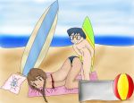   beach braids brother_and_sister doggy_position haruka_(pokemon) incest male/female masato_(pokemon) max_(pokemon) may_(pokemon) nude ocean outside pokemon siblings top-down_bottom-up twin_tails