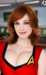  3d big_breasts breasts christina_hendricks cosplay hair red_hair redhead star_trek tricell 