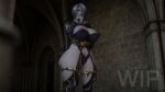  1girl 3d 3d_(artwork) big_breasts curvaceous curves curvy curvy_figure eyelashes eyeliner hallway high_heel_boots high_resolution huge_breasts human icedev isabella_valentine lipstick plump soul_calibur thick_thighs voluptuous 