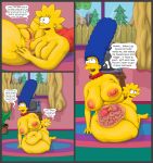  anal anal_fisting anal_penetration belly big_ass big_breasts bynshy chubby chubby_female fisting intestines lisa_simpson marge_simpson plump the_simpsons vore x-ray 