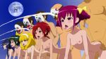  5boys 5girls all_fours blush breasts censored character_request clown_mask cum female female_human gradient_background hair hino_akane_(smile_precure!) hoshizora_miyuki human human/human human_only kise_yayoi long_hair male male/female male_human multiple_boys multiple_girls nipples open_mouth outdoors precure saliva sex shiny_hair sky smile_precure! sukima_sangyou tears tongue 