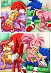  2boys 2girls amy_rose bbmbbf chibi_rose comic cowgirl_position fellatio knuckles_the_echidna missionary mobius_unleashed oral oral_sex palcomix penetration rosy_the_rascal sailor_moon sally_acorn sally_moon sega sonic_(series) sonic_the_hedgehog sonic_the_hedgehog_(series) the_luna_connection 