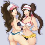  2girls breasts female_protagonist_(pokemon_bw2) game_freak hilda_(pokemon) humans_of_pokemon mei_(pokemon) multiple_girls nintendo pokemon pokemon_(anime) pokemon_(game) pokemon_black_2_&amp;_white_2 pokemon_black_and_white pokemon_bw pokemon_bw2 rosa_(pokemon) touko_(pokemon) white_(pokemon) 