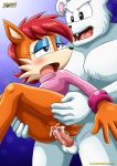  anthro archie_comics augustus_the_polar_bear bbmbbf erma_ermine female male mobius_unleashed palcomix sega sex sonic_(series) sonic_the_hedgehog_(series) tagme 