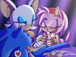  1girl amy_rose angelofhapiness anthro fellatio furry male male/female oral rouge_the_bat sega sex sonic_the_hedgehog 