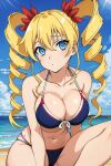  ai_generated big_breasts blonde_hair breasts claire_harvey hundred stable_diffusion twin_tails 
