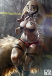  against_the_wall anthro art belly bunny cleavage navel nude shorts 