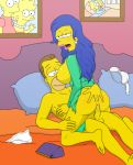  breasts cum herbert_powell homer_simpson marge_simpson penis straddle the_simpsons yellow_skin 