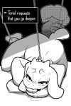 anthro ball_gag bdsm bondage boss_monster bound breasts dildo drooling furry gag hands_behind_back large_penetration looking_at_viewer looking_pleasured nipples pashoo penetration saliva sex_toy slightly_chubby toriel undertale video_games 