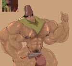 1boy bara bruno_madrigal encanto hyper_muscles male male_only muscular_male reference_image solo_male
