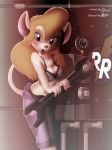  1girl animal_ears blonde_hair blue_eyes blush bra breasts chip_&#039;n_dale_rescue_rangers furry gadget_hackwrench jeatz long_hair looking_at_viewer nipples open_mouth tail 