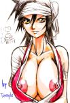  big_breasts bleach breasts kukaku_shiba nipples slut temple whore 