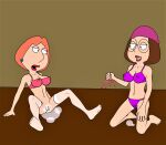  breasts erect_nipples family_guy incest lois_griffin meg_griffin shaved_pussy 