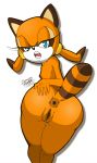  1girl =3 anthro anus ass big_ass blue_eyes breasts damian_hodge furry mammal marine_the_raccoon penis presenting presenting_anus presenting_hindquarters presenting_pussy pussy pussy_lips raccoon sega simple_background spread_ass spread_pussy spreading video_games white_background wide_hips 