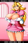 big_breasts breasts comic gif princess_peach super_mario_bros. tagme witchking00