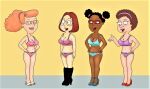  boots bra esther_(family_guy) family_guy glasses meg_griffin panties patty_(family_guy) ruth_(family_guy) tabbypurrfume thighs underwear 