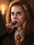  cum cumshot facial fellatio ginger hair harry_potter hermione_granger kneel mrstranger oral red_hair sucking 