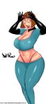  bodysuit cartoon_milf cleavage danny_phantom delta26 goggles huge_breasts madeline_fenton sexy_ass simple_background teeth text thick_ass thick_thighs white_background 
