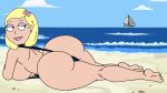  1girl american_dad beach becky_arangino big_ass blonde_hair sling_bikini 