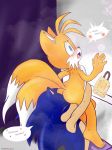  2boys anilingus ass barefoot bathroom blue_eyes blue_skin blush bubble_butt closed_eyes feet fox hedgehog licking licking_ass male/male male_only miles_&quot;tails&quot;_prower nude sega sonic_the_hedgehog sonic_the_hedgehog_(series) surprised tails yaoi 