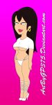 american_dad big_ass big_breasts bra breasts gp375 gwen_ling panties pink_background