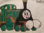  1girl big_breasts cebolla12 emily_the_emerald_engine female_only mouth_open thomas_and_friends 