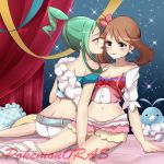  2girls blush lisia may multiple_girls pokemon pokemon_oras smile tagme yuri 
