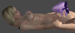 1girl 3d ahegao ashley_graham ayane_(doa) big_breasts blonde_hair crossover dead_or_alive doadeadonarrival grey_background licking_breast masturbation orgasm_face purple_hair pussylicking resident_evil resident_evil_4 yuri