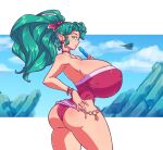  1girl ass big_ass big_breasts bimbo bitch breasts clothing color fake_breasts female_only final_fantasy final_fantasy_vi gigantic_breasts green_hair hips hooker horny huge_ass huge_breasts huge_hips huge_thighs hyper_breasts implants leotard looking_at_viewer looking_back massive_breasts milf n647 nipple_bulge pointy_ears ponytail popsicle prostitute sexy silicone slut terra_branford thick_thighs thighs thin_waist tina_branford voluptuous whore wide_hips 