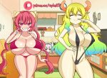 2021 big_breasts bikini huge_breasts ilulu_(dragon_maid) miss_kobayashi&#039;s_dragon_maid patreon quetzalcoatl_(dragon_maid) raydonxd sling_bikini