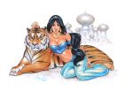 2014 aladdin_(series) big_breasts breasts cleavage disney elias_chatzoudis princess_jasmine rajah tagme tiger
